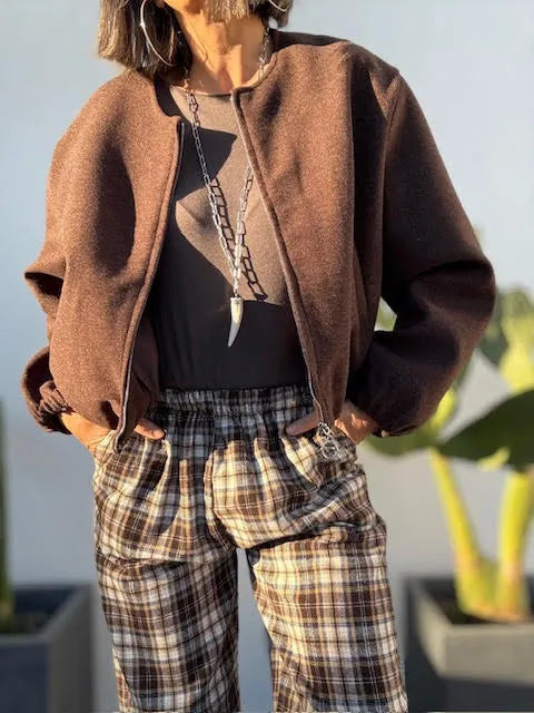 Pantalones Cuadros Bombacho
