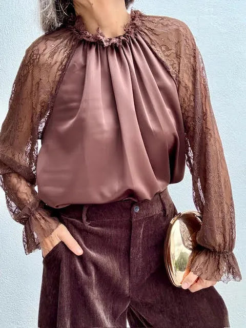 Blusa Olivia Marrón
