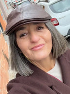 Gorra Cuadros Efecto Piel