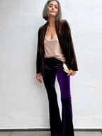 Pantalones Terciopelo Flare Violeta