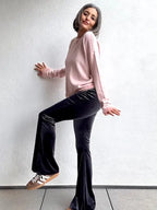Pantalones Terciopelo Flare Gris