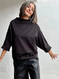 Sudadera Lentejuela Negra