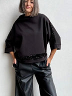 Sudadera Lentejuela Negra