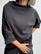 Sudadera Lentejuela Negra