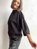 Sudadera Lentejuela Negra