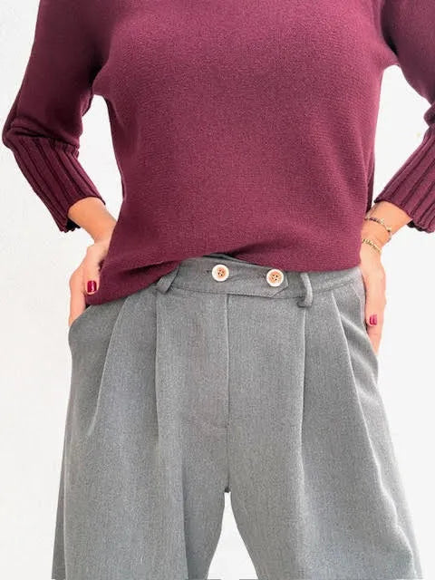 Pantalones Office Gris