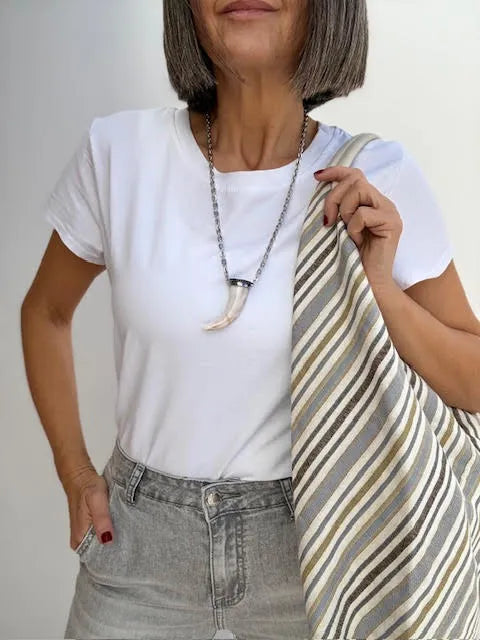 Bolso Shopper Rayas
