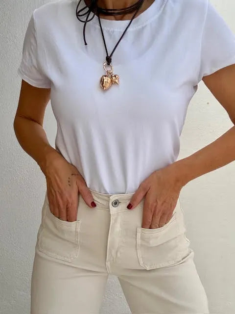 Pantalones Confort Beige