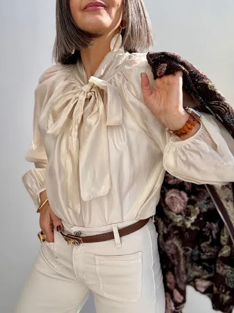 Blusa Otilia Lazada Beige