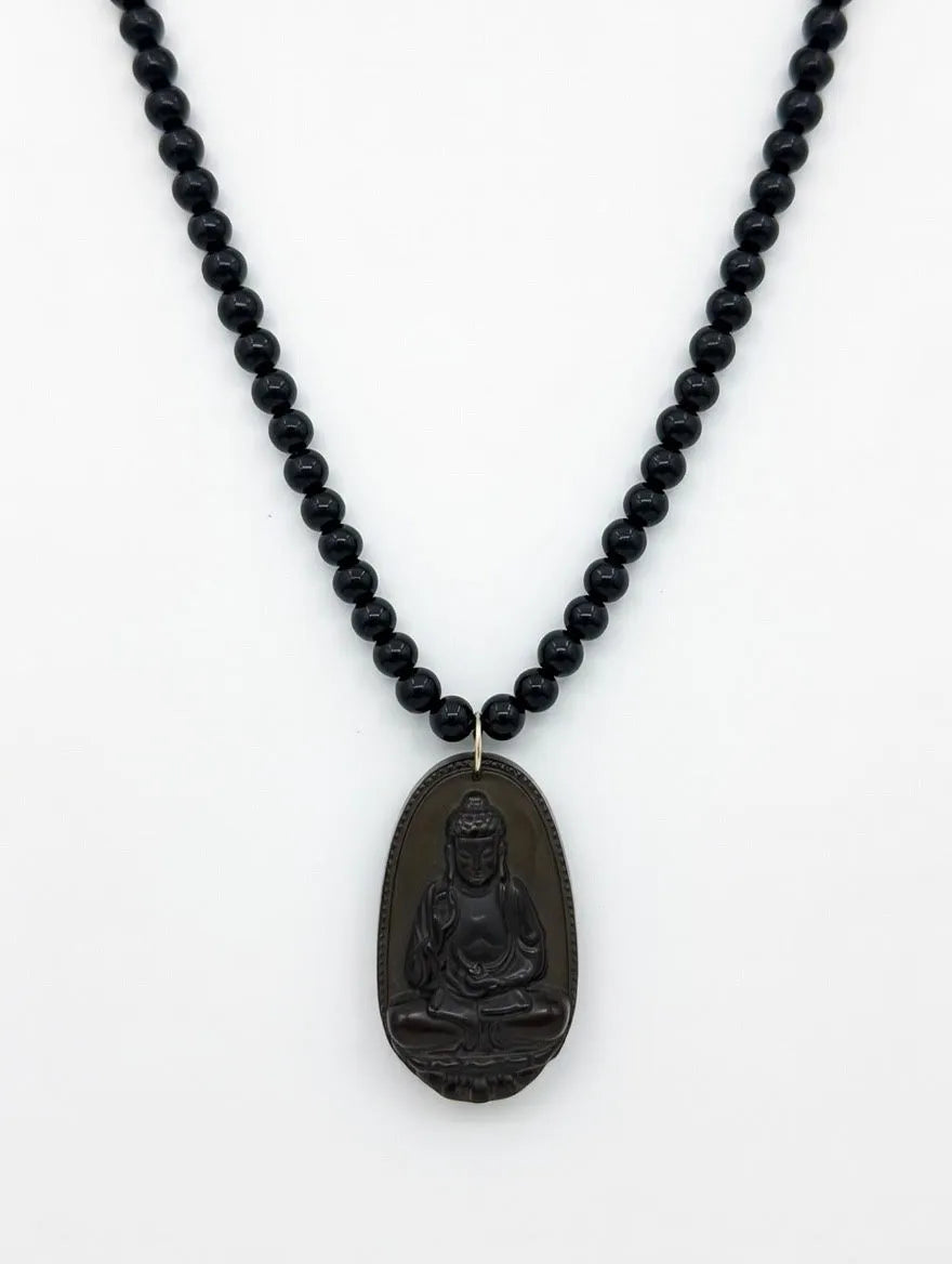 Collar Bola Madera & Buda