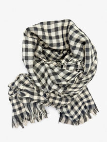 Fular Cuadros Gris