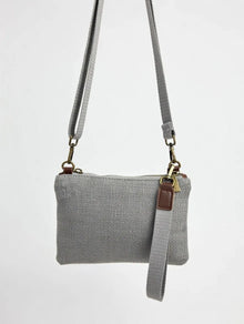 Bandolera Clutch Lino Gris