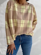 Sudadera Cuadros Amarillo