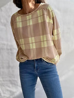 Sudadera Cuadros Amarillo