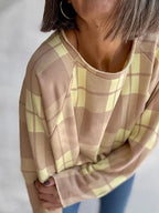 Sudadera Cuadros Amarillo