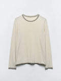 Jersey Rebordea Beige