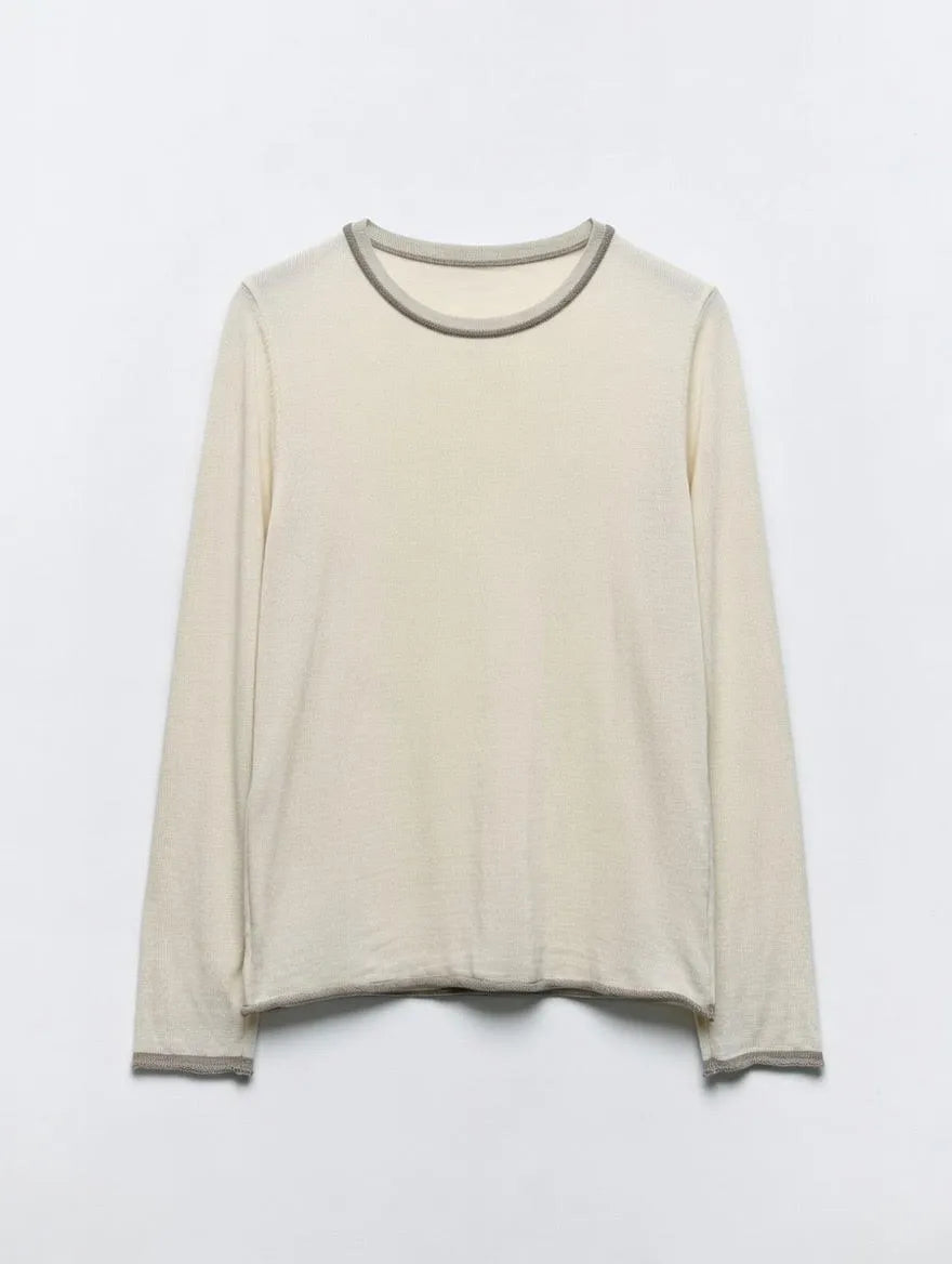 Jersey Rebordea Beige