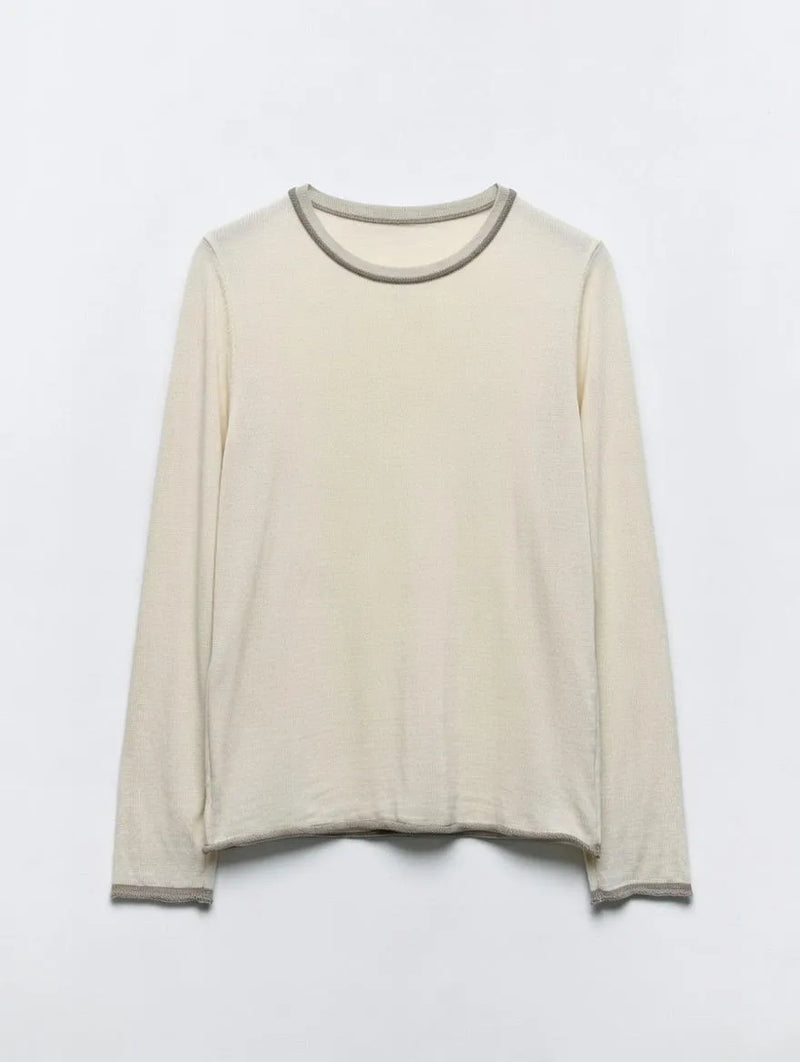 Jersey Rebordea Beige