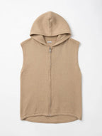 Chaleco Capucha Beige