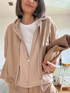 Chaleco Capucha Beige