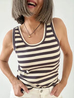 Top Camiseta Rayas Gris