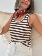 Top Camiseta Rayas Gris