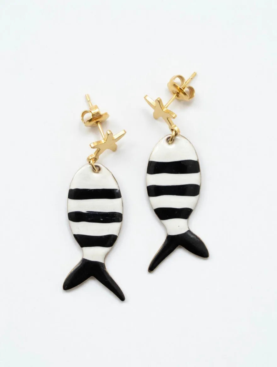 Pendientes  Pez Rayas