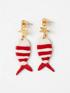 Pendientes  Pez Rayas
