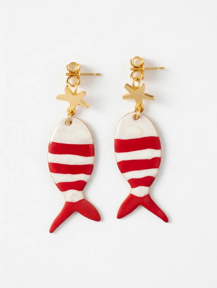 Pendientes  Pez Rayas