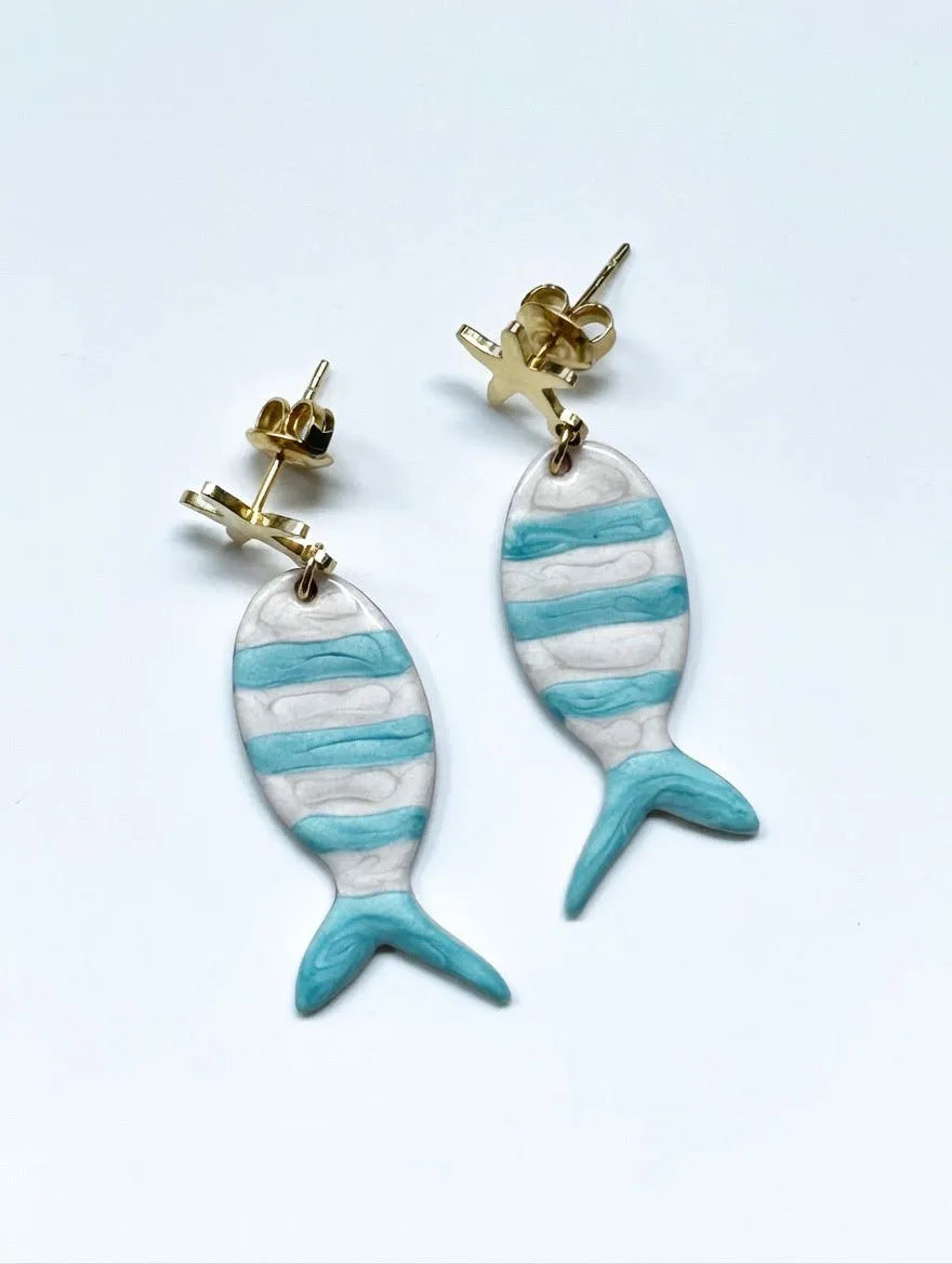 Pendientes  Pez Rayas