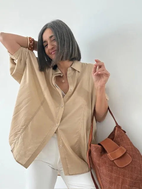 Blusa Oversize Ursula Camel