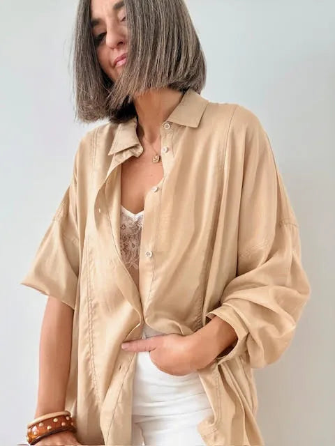 Blusa Oversize Ursula Camel