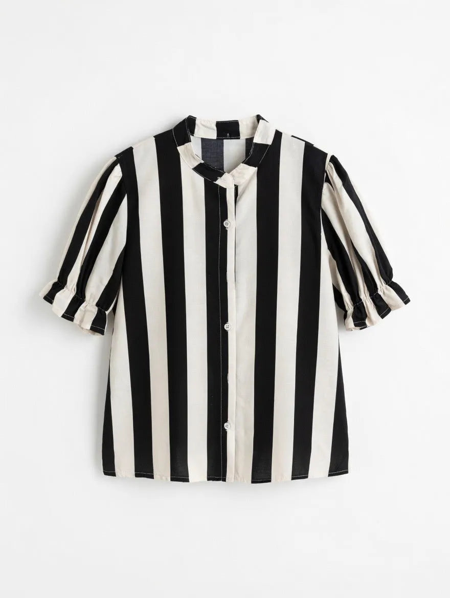 Camisa Rayas N/B