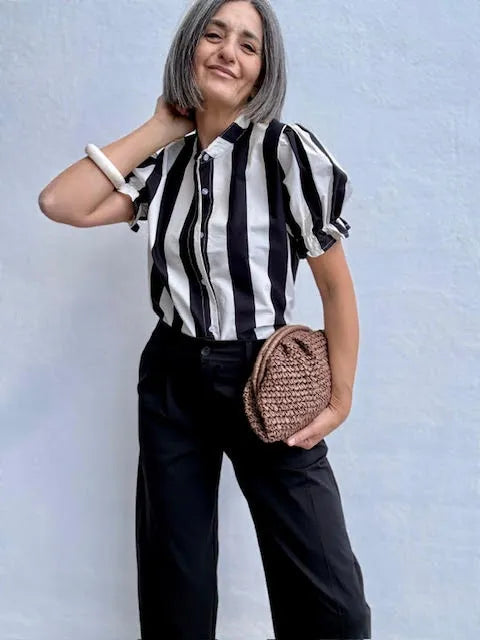 Camisa Rayas N/B