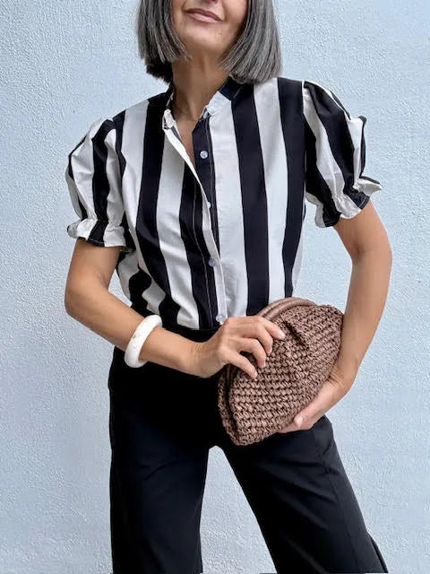 Camisa Rayas N/B