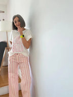Pantalón Rayas Rosa