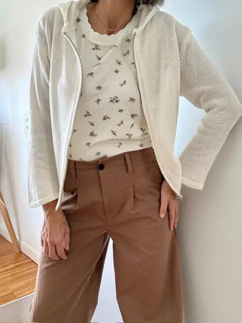 Chaqueta Capucha Crudo