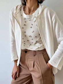 Chaqueta Capucha Crudo