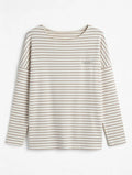 Camiseta Raya Camel Manga Larga