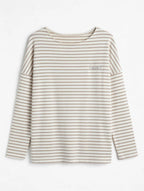 Camiseta Raya Camel Manga Larga