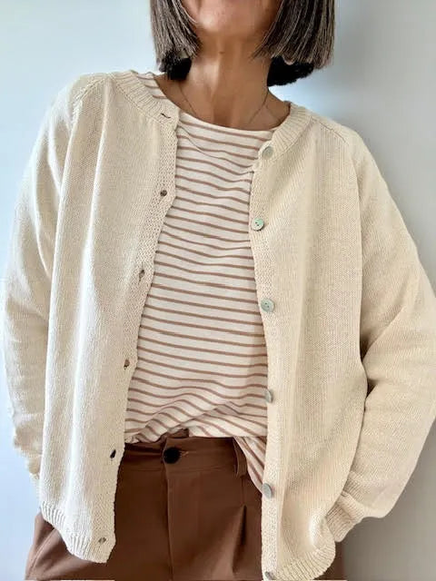 Camiseta Raya Camel Manga Larga