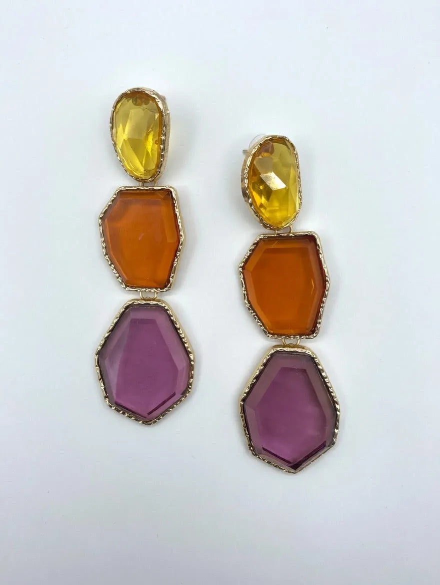 Pendientes Resian en Marrón