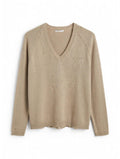 Jersey Punto Verano Escote Camel