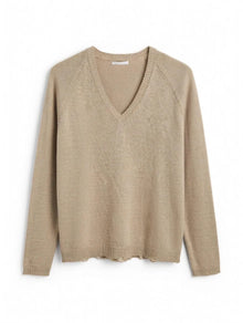 Jersey Punto Verano Escote Camel