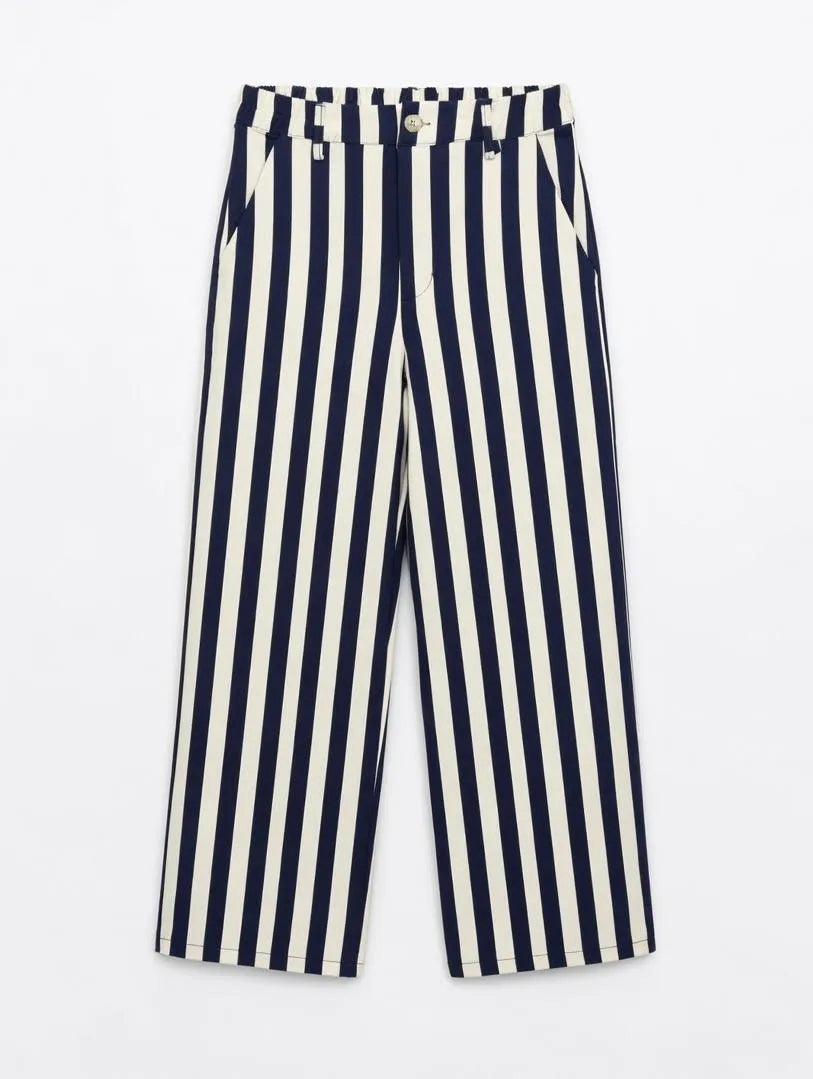 Pantalón Rayas Blanca/Marino