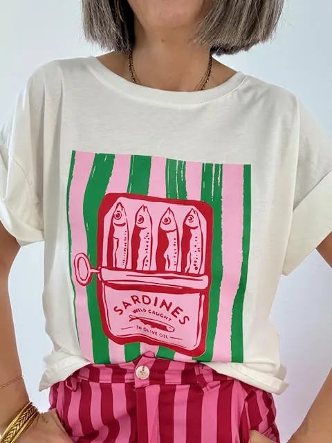 Camiseta Sardinas Verde