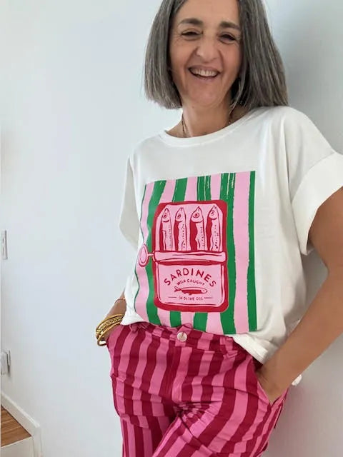 Camiseta Sardinas Verde
