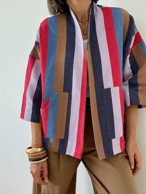 Kimono Rayas Multicolor 001