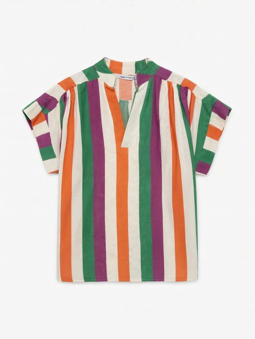 Blusa Rayas Multicolor 002 con Cuello