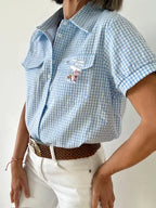 Blusa Arcoiris Amarillos Celeste
